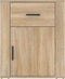 vidaXL - Nachtkastje - 50x36x60 - cm - bewerkt - hout - sonoma - eikenkleurig
