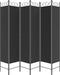 vidaXL - Kamerscherm - met - 6 - panelen - 240x200 - cm - stof - zwart