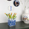 Tulpenvaas vierkant - Bloemmotief - Keramiek - 15 cm