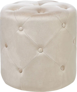COROLLA - Poef - Beige - Fluweel