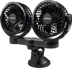 Autoventilator 24V - 2x4" - Stil en efficiënt - Zwart