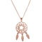 CO88 Collection Beloved 8CN 10042 Stalen Collier met Hanger - Dromenvanger Ø 20 mm - Lengte 42 + 5 cm - Rosékleurig