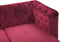 FLEN - Chesterfield hoekbank - Rood - Linkerzijde - Fluweel