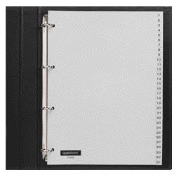 Quantore - Tabblad 4rings pp 1-31 - Grijs - (5 stuks)