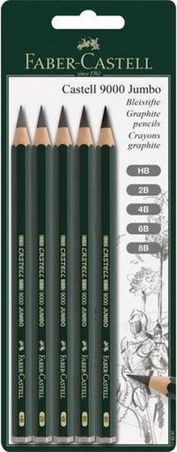 Faber-Castell grafietpotloden set - serie 9000 Jumbo - set met 5 hardheden - FC-119397