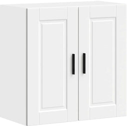 vidaXL - Keukenwandkast - Porto - bewerkt - hout - wit