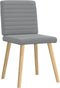 vidaXL - Eetkamerstoelen - 2 - st - stof - lichtgrijs