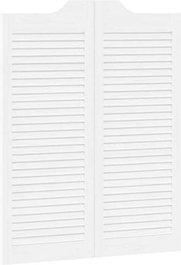 vidaXL - Draaideuren - louvredesign - 1-paar - 100x80 - cm - wit