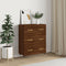 vidaXL - Dressoir - 69,5x34x90 - cm - bewerkt - hout - bruin - eikenkleur