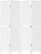 vidaXL - Kamerscherm - met - 4 - panelen - massief - paulowniahout - wit