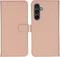 Selencia Samsung Galaxy S23 FE - Echt Lederen Bookcase - 3 Pashouders - Dusty Pink
