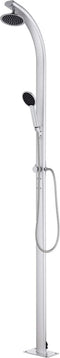 vidaXL Buitendouche met grijze basis 220 cm aluminium