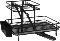 5Five Afdruiprek opvouwbaar - 2 Laags - Afdruipbak - Zwart