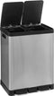 5Five Afvalemmer Ariane - Metaal 30L+30L - Inox