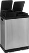 5Five Afvalemmer Ariane - Metaal 30L+30L - Inox