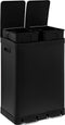 5Five Afvalemmer Ariane - Metaal 30L+30L - Zwart
