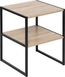 5Five Aliaj Nachttafel met 2 planken - Bijzettafel - 40x40x50cm - Beige