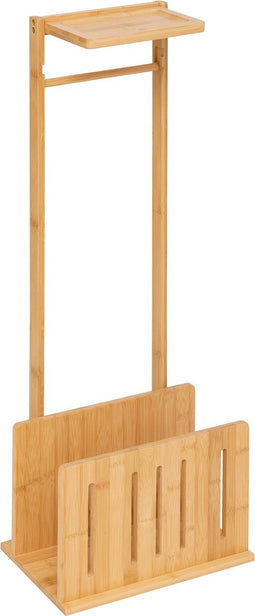 5Five Bamboe Toiletpapierhouder met reservehouder tot 6 rollen - 31x21x82cm - Beige