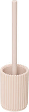 5Five Bonbon Toiletborstel in houder - Geribbeld - Ø9xH37cm - Roze