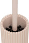 5Five Bonbon Toiletborstel in houder - Geribbeld - Ø9xH37cm - Roze