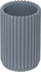 5Five Bonbon Toiletborstel in houder - Geribbeld - Ø9xH37cm - Grijsblauw
