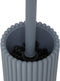 5Five Bonbon Toiletborstel in houder - Geribbeld - Ø9xH37cm - Grijsblauw