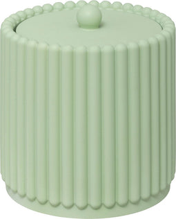 5Five Bonbon Wattenhouder - Geribbeld - Ø10xH11cm - Groen