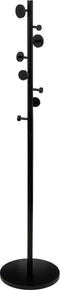 5Five Cercle Staande houten kapstok met 8 haken - Zwart