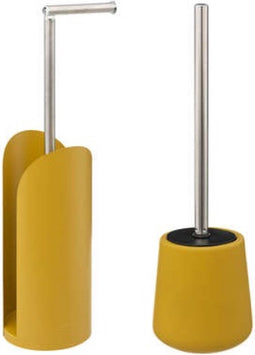 5Five Cocoon Flexibele toilethouder + toiletborstel - Geel