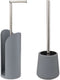 5Five Cocoon Flexibele toilethouder + toiletborstel - Grijs