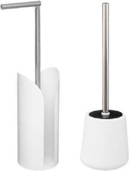 5Five Cocoon Flexibele toilethouder + toiletborstel - Wit