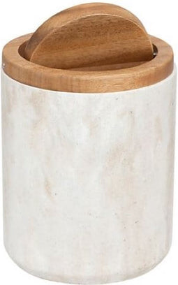 5Five Como Tafel afvalemmer met deksel - Marmereffect - 1,5L - Beige