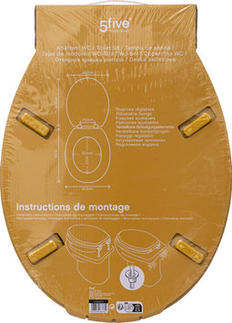 5Five Cotton Colors Toiletbril - 36x48x5cm - Mosterd