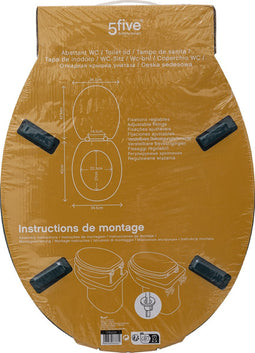 5Five Cotton Colors Toiletbril - 36x48x5cm - Petrolblauw