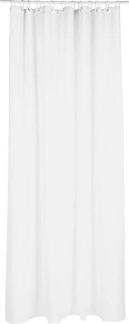 5Five Douchegordijn - wit - polyester - 180 x 200 cm - inclusief ringen - Voor bad en douche
