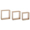 5Five Fixy wandplank set van 3 stuks - 30x12x30cm - Eiken Naturel