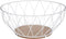 5Five Fruitmand/fruitschaal - draad metaal - wit - Dia 28 cm