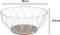 5Five Fruitmand/fruitschaal - draad metaal - wit - Dia 28 cm