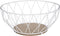 5Five Fruitmand/fruitschaal - draad metaal - wit - Dia 28 cm