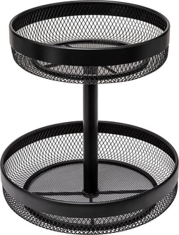 5Five Fruitmand metaal - Fruitschaal - Ø30xH31cm - Zwart