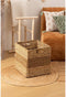 5Five gevlochten jute opbergmand met handvaten - naturel - 38 x 38 x 38 cm - Huiskamer - Luxe model