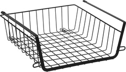 5Five Hangende kapstok met mandje - 32x31x12cm - Zwart