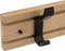 5Five Kapstok rek - wand/muur - lichtbruin/zwart - 6x schuifbare haken - Bamboe/ijzer - 60 x 8 cm