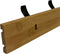 5Five Kapstok rek - wand/muur - lichtbruin/zwart - 6x schuifbare haken - Bamboe/ijzer - 60 x 8 cm