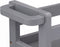 5Five Keuken of badkamer trolley 3-laags - betongrijs - D15 x B40 x H75 cm - mdf hout - met wielen