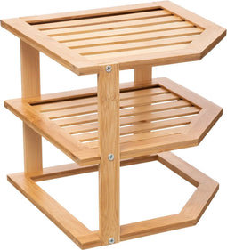 5Five keukenrek/opbergrek/aanrecht organizer - 26 x 23 x 26 cm - bamboe hout