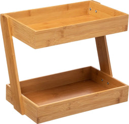 5Five keukenrek/opbergrek/aanrecht organizer - 32 x 23 x 26 cm - bamboe hout
