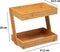 5Five keukenrek/opbergrek/aanrecht organizer - 32 x 23 x 26 cm - bamboe hout