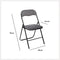 5Five Klapstoel met fluweel zitting - grijs - 44 x 48 x 79 cm - metaal - Bijzet stoelen - Inklapbaar