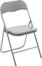 5Five Klapstoel met pvc zitting - grijs - 44 x 48 x 79 cm - metaal - Bijzet stoelen - Inklapbaar